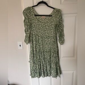 byTiMo Green and White Floral Midi Dress